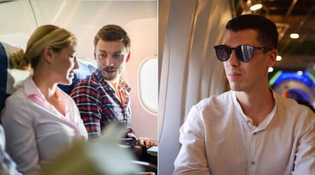 Husband gave his wife the only first-class upgrade and returned to the exit row — minutes later, a stranger came looking for him