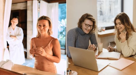 She thought her husband only said she looked pretty without makeup to rush her out — then one question during a client meeting proved him right