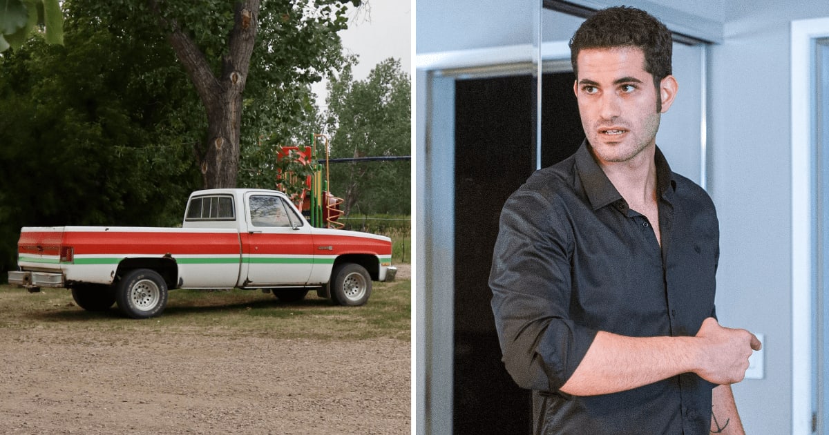 (L) Parked truck. (R) Angry man arguing. (Representative Cover Image Source: Pexels | (L) Giovanni Spoletini, (R) RDNE Stock project)