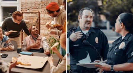 Diners stopped by cops over an unpaid bill after writing ‘better luck next time’ on the receipt — but the truth later had the manager apologizing