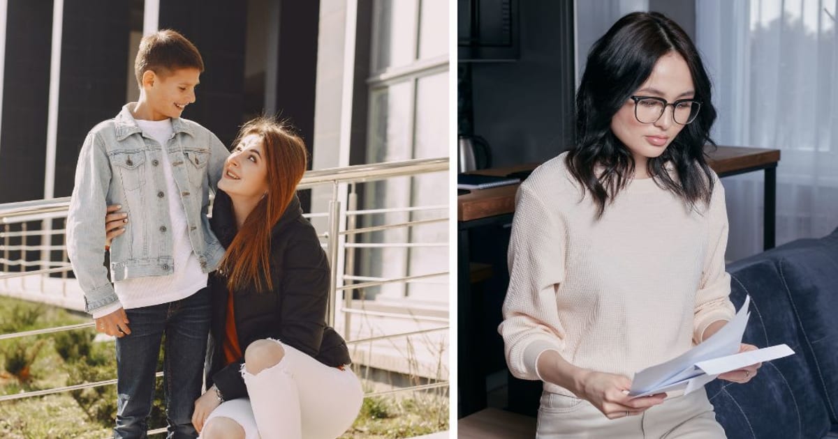 (L) Woman with her teenage son (R) Woman reading letter (Representative Image Source: (L) Pexels, Gustavo Fring | (R) Pexels, Mikhail Nilov)