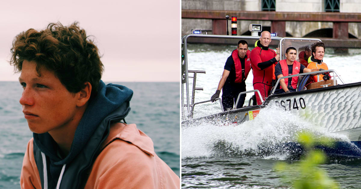 (L) A teenage boy looking worried, gazing at the ocean. (R) A rescue team speeding on a boat to save someone. (Representative Cover Image Source: Pexels | (L) Maël BALLAND, (R) Jean Marc Bonnel)