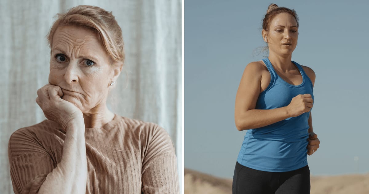 (L) Annoyed woman (R) Woman running (Representative Cover Image Source: (L) Teona Swift, Pexels | (R) Tima Miroshnichenko)