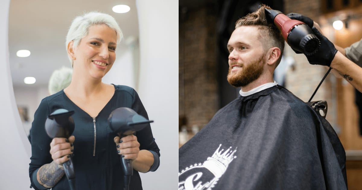 (L) A hairdresser at work. (R) A man looking at himself in the mirror while getting his haircut. (Representative Cover Image Source: L - Pexels| Kampus Production, R - Unsplash| Delfina Pan)