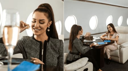 Woman eating chicken nuggets on a flight sparks a chat with a sports reporter — then the conversation opens a door she never expected