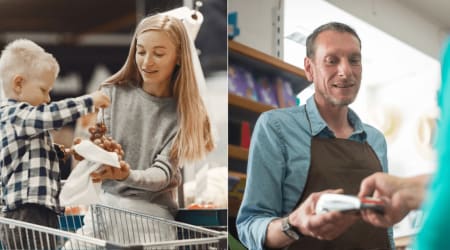 Mom let an old man with just a gallon of milk skip ahead in line — she cried when the cashier revealed what he'd done for her