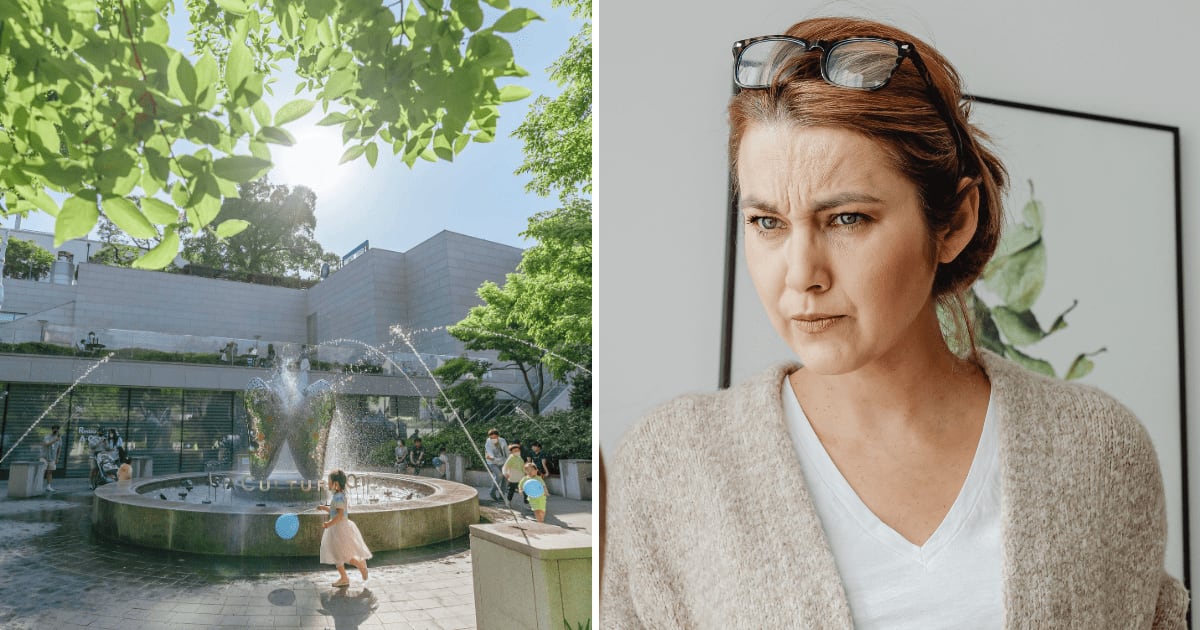 (L) Kids playing near fountain. (R) Angry woman. (Representative Cover Image Source: Pexels | (L) Asia Culture Center, (R) Kaboompics)