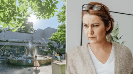 Hotel worker warns kids they could get hurt playing on a massive fountain — what their mother says next catches them off guard