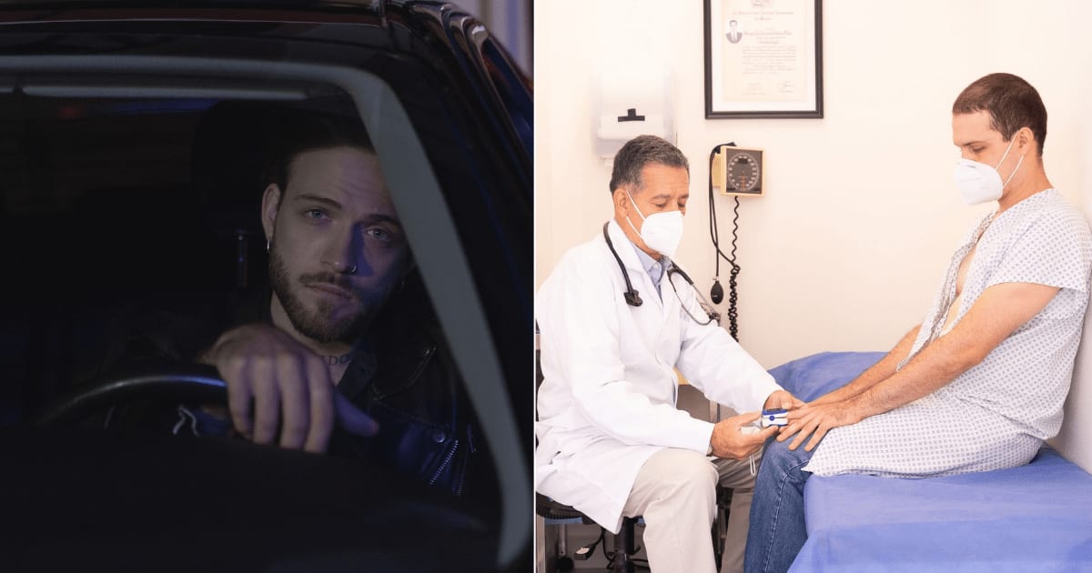 (L) A suspicious man driving. (R) A doctor attending to a patient. (Representative Cover Image Source: Pexels| L - Ron Lach, R - Los Muertos Crew)