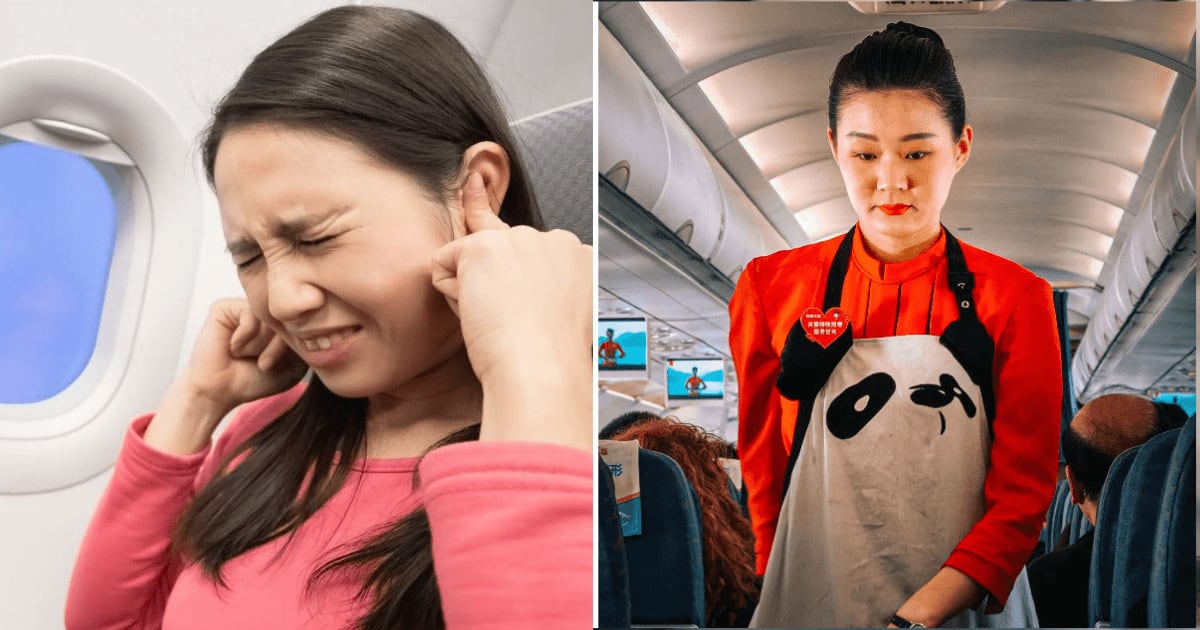 (L) Woman covering her ears. (R) Flight attendant. (Representative Cover Image Source: Pexels | (L) RyanKing999, (R) Suat iNAN)