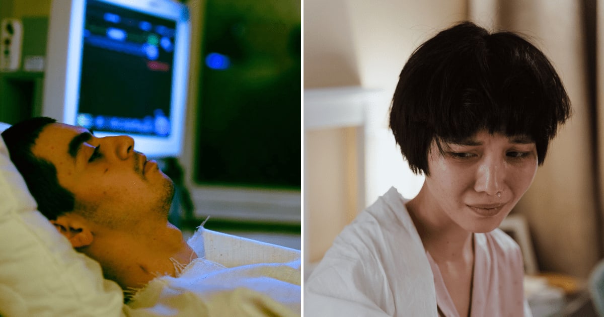 (L) A man admitted in the hospital. (R) A woman secretly crying thinking about something. (Representative Cover Image Source: Pexels | (L)  Valentin Angel Fernandez, (R) cottonbro studio)