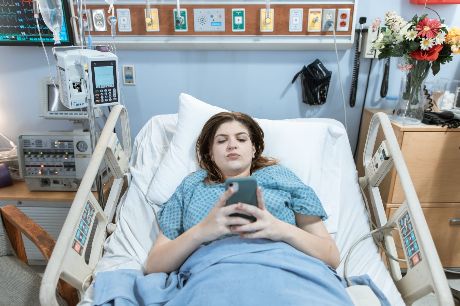 A woman waiting for examination in a hospital room. (Representative Image Source: Pexels| RDNE Stock Project)