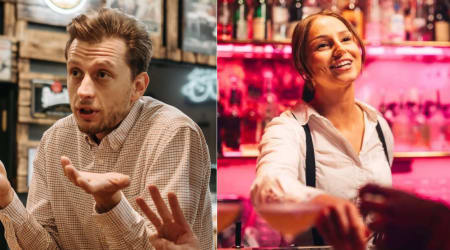 Rude customer watching a game yelled at bartender for talking while she took an order — his demeaning remark backfired instantly