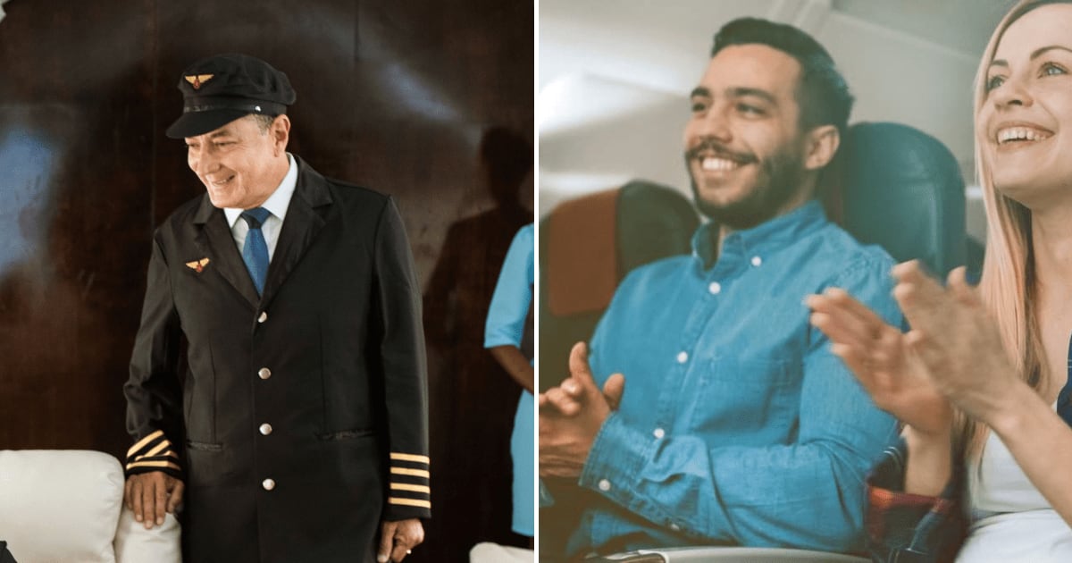 (L) A captain meeting the passengers. (R) Passengers on a flight applauding the crew. (Representative Cover Image Source: (L) Pexels | RDNE Stock project, (R) Getty Images | Photo by gorodenkoff)