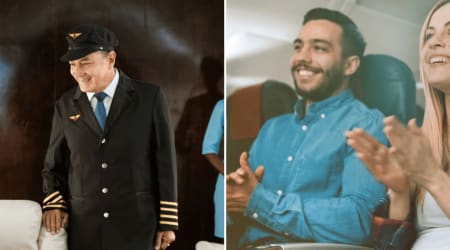 United passengers faced an hour-long delay after learning their plane had no pilot — then one mid-air gesture from the cabin crew won them over