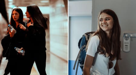 Mom helped a young woman uncomfortable with a man behind her in an airport queue — what her teen daughter did next made her proud