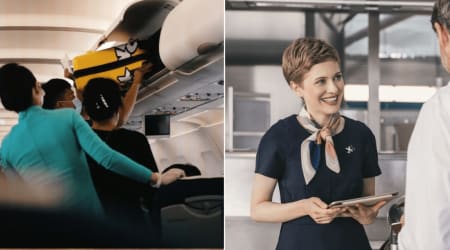 Delta passengers rushed to evacuate during an emergency — one man's repeated warning to fellow travelers earned praise from a flight attendant