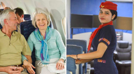 Entitled couple refused to stow a purse, claiming they 'fly all the time' — flight attendant's five-word comeback left little room for argument